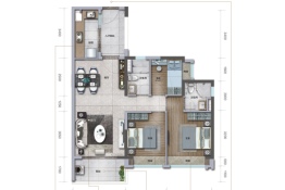 ICC碧桂园三龙汇3室2厅1厨2卫建面95.00㎡