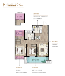 江湾澜庭3室2厅1厨1卫建面96.00㎡