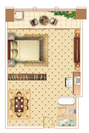 智汇公馆1室1厅1卫建面108.98㎡