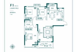 东方今典·溱水印象3室2厅1厨2卫建面118.00㎡