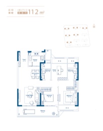 云起平江3室2厅1厨2卫建面112.00㎡