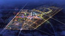 环球融创未来城成都乐高小镇项目-夜景鸟瞰