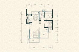 鲁能·海蓝公馆2室2厅1厨1卫建面94.25㎡