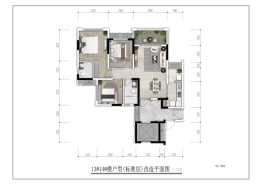 鑫立方·九棠郡3室2厅1厨2卫建面88.80㎡