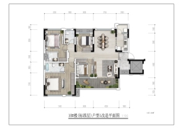 鑫立方·九棠郡4室2厅1厨3卫建面127.21㎡