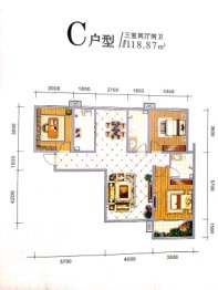 轩和佳苑3室2厅1厨2卫建面124.79㎡