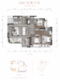 旭辉恒基江与山128㎡户型