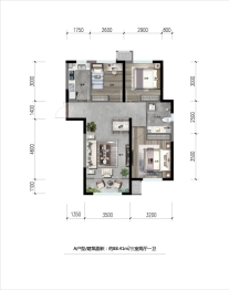 太阳城3室2厅1厨1卫建面88.00㎡