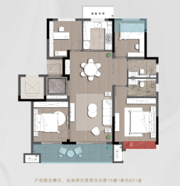 德信山语云庄4室2厅1厨2卫建面122.00㎡