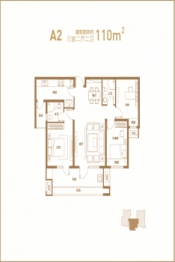 麒麟郡+3室2厅1厨2卫建面110.00㎡