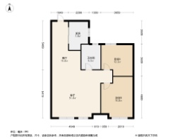 金海云城2室2厅1厨1卫建面85.00㎡