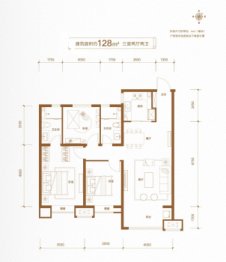 佳兆业·悦峰3室2厅1厨2卫建面128.00㎡