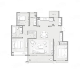 仁恒溪云雅园3室2厅1厨2卫建面140.00㎡