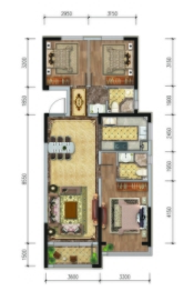 青云天下3室2厅1厨2卫建面122.00㎡