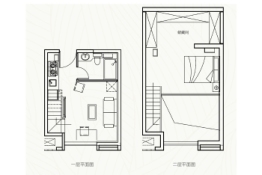 富力盛悦府1室1厅1厨1卫建面33.00㎡