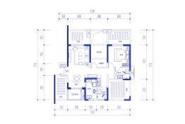 鲁能海蓝福源1室2厅1厨2卫建面95.00㎡