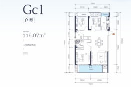 观澜郡3室2厅1厨2卫建面115.07㎡