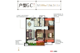 天怡·珑蟠里/九珑苑3室2厅1厨1卫建面109.00㎡