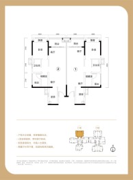 万科金域世家2室2厅1厨1卫建面79.00㎡