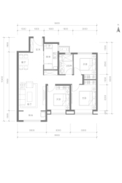 融创·壹品南湖3室2厅1厨1卫建面110.00㎡