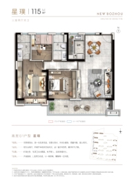 碧桂园·星河万里3室2厅1厨2卫建面115.00㎡