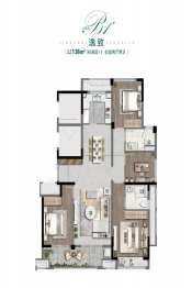 周投绿城·留香园4室2厅1厨2卫建面138.00㎡