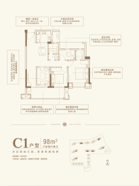 翰盛·湖滨御景3室2厅1厨2卫建面98.00㎡