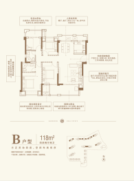 翰盛·湖滨御景4室2厅1厨2卫建面118.00㎡