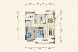 首创·森林湖2室2厅1厨2卫建面108.74㎡