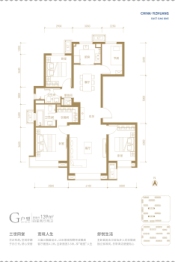 亦庄橡树湾4室2厅1厨2卫建面139.00㎡