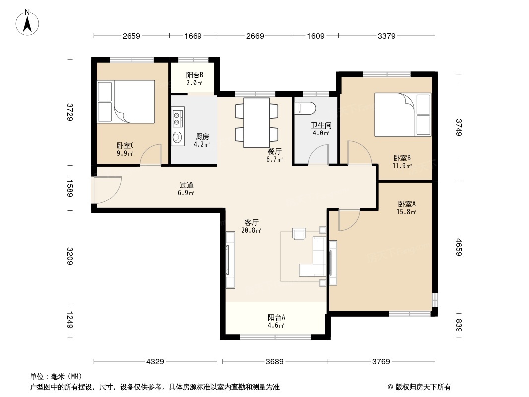 户型图1/2