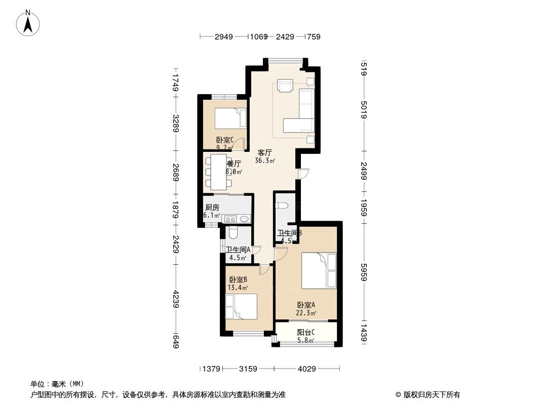 户型图1/2