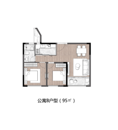 永威.友新路999号2室1厅1厨1卫建面95.00㎡