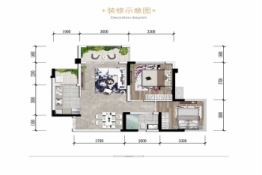 兴诚·锦云臺2室2厅1厨1卫建面72.00㎡