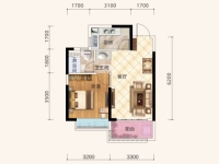 建面约61.65平户型