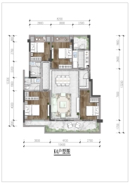 华远海蓝城4室2厅1厨2卫建面112.00㎡