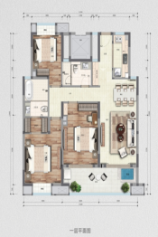 宝能·北海湿地小镇3室2厅1厨2卫建面127.00㎡