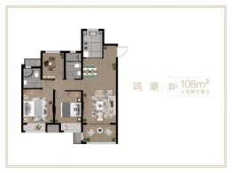 龙湖大境天成3室2厅1厨2卫建面108.00㎡