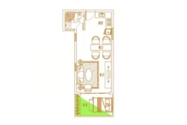 爱克·养生谷1室2厅1厨1卫建面47.44㎡