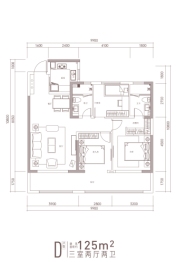 菏泽中心3室2厅1厨2卫建面125.00㎡