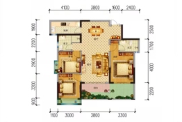 鸿信南茶御景3室2厅1厨2卫建面109.79㎡