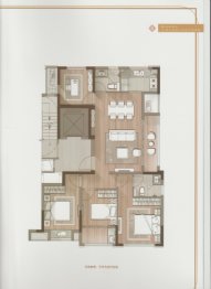 万固金兰悦园4室2厅1厨2卫建面120.00㎡