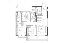 崇州云玺3室2厅1厨2卫建面103.00㎡