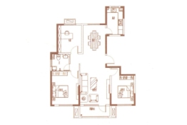 新源上城明珠3室2厅1厨1卫建面120.00㎡