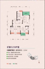 德泰·宝领嘉园3室2厅1厨2卫建面123.00㎡