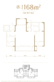 奥园雍璟天著3室2厅1厨2卫建面168.00㎡