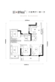 中南·新城云樾建面89㎡户型