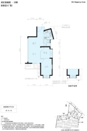 观湖园二期2室2厅1厨1卫建面74.00㎡