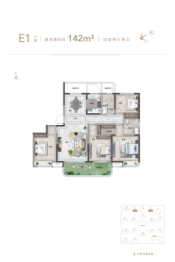 大有世家4室2厅1厨2卫建面142.00㎡