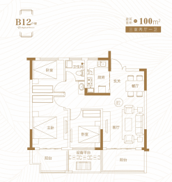 昌建新投春润嘉苑3室2厅1卫建面100.00㎡